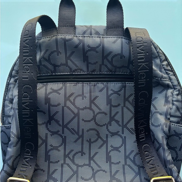 Calvin Klein Black Monogram Backpack - Picture 7 of 8